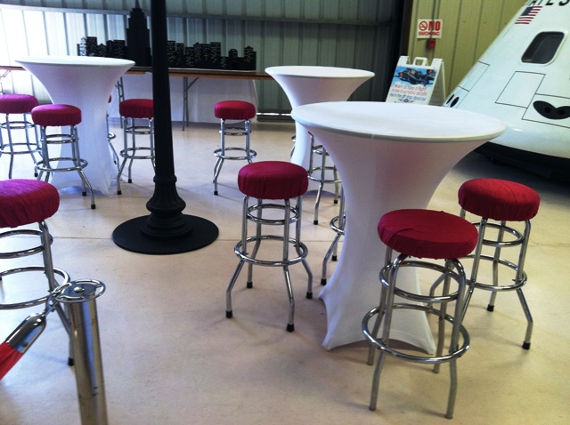Spandex Cocktail Table White